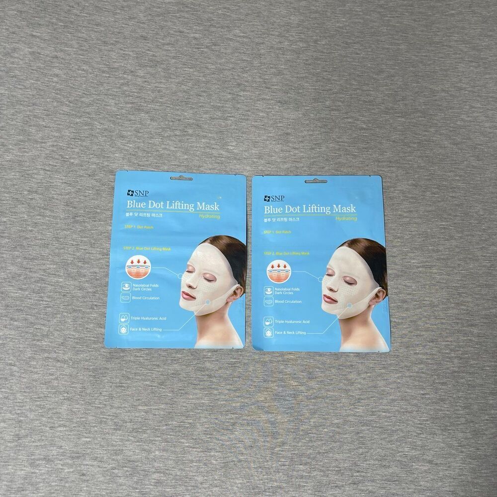 SNP Blue Dot Lifting Hydrating Face Mask 2 PCS. Set